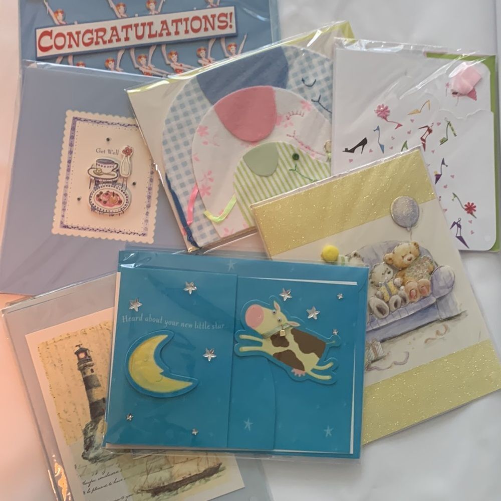 7 Unused Greeting Cards bundle
